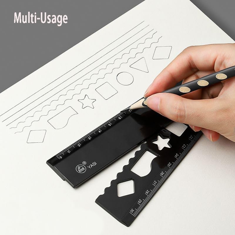 12 Inch Folding Ruler, 2 Pack Acrylic Folding Ruler Angle