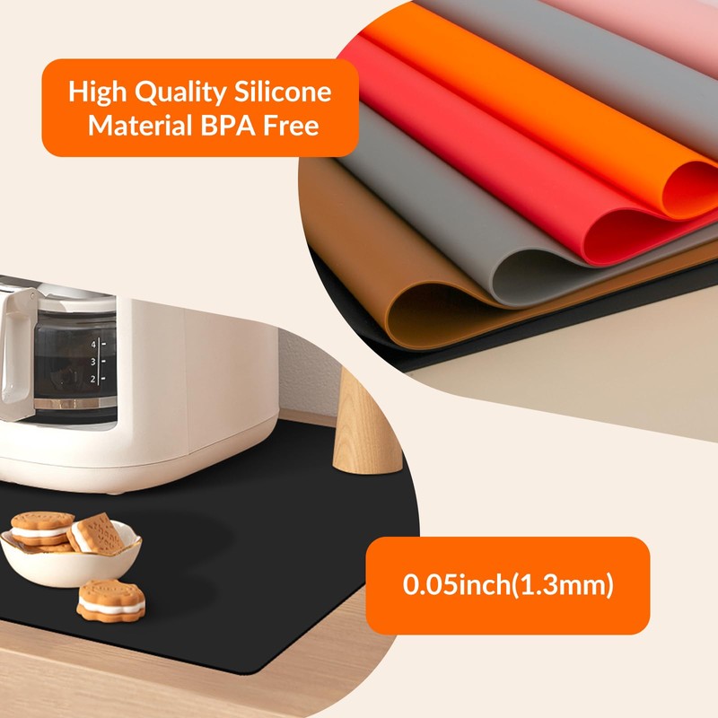 Extra Large Silicone Countertop Protector,Heat Resistant Silicone Mat for Kitchen