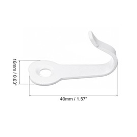 uxcell Wall Hooks, 8Pcs - Zinc Alloy Single Prong Wall Mounted Clothes Hook, Hooks for Hanging Towel Coat Backpack Scarf Keys Hat Cup (White)