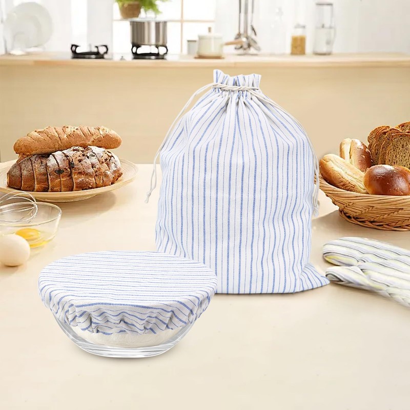 Reusable Bread Bags for Homemade Bread with TPU Lining &