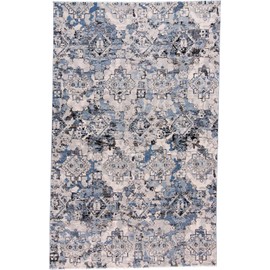 Feizy Rugs - Ainsley Collection, Transitional Floral Area Rug - Blue/Tan 6'7" X 9'6"