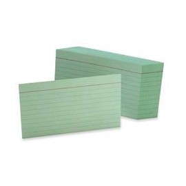 Esselte Pendaflex Corporation Products - Index Card, Ruled, 3"x5", 100/PK, Cherry - Sold as 1 PK - Make note-taking easy and fun with colored ruled index cards. Cards are rotary cut for uniform height and printed with rules on one side, blank on the othe