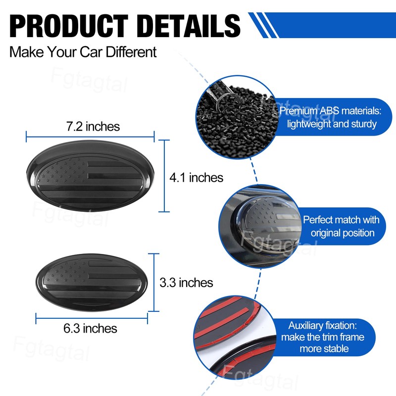Rear and Front Emblems Trim Cover Fit for Subaru Forester