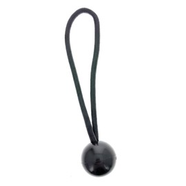ASR Outdoor Black Stretch Cord with Black Ball - Rubber, Camping and Hiking