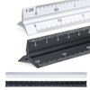 Set of 2 Scale Ruler: 30 cm Length Triangular Scale