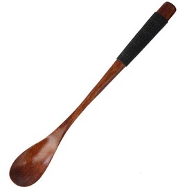 2 Set of Retro Handcrafted Wooden Long Coffee Tea Spoon Coffee Stirrers with Cable Tie