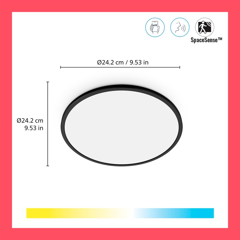 WiZ Tunable White Superslim Smart Connected WiFi Ceiling Mounted Light