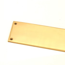 Infinity Decor 5mm Forged Brass Victorian Door Push Finger Plate Various finishes 275mm x 60mm (Polished Brass)