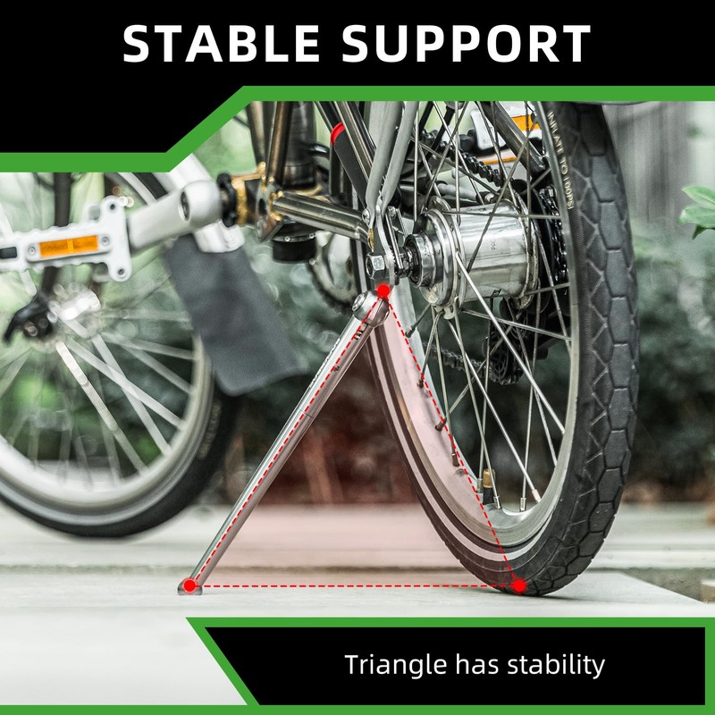 ROCKBROS Bike Kickstand Adjustable Aluminum Alloy Bicycle Side Stand for
