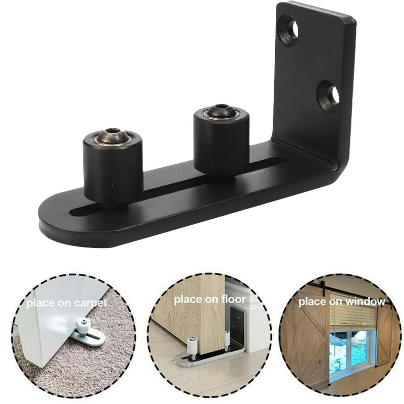 TeTupGa 2 Pack Sliding Barn Door Floor Guides, Flush Sliding