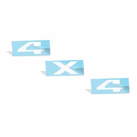 Reflective Concepts 4x4 Emblem Overlay Decal Sticker -Fits: 2015-2018 Ram Rebel - (Color: Gloss White)