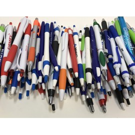 Closeouts For Less 175 Lot Misprint Ink Pens, Ball Point, Plastic, Retractable
