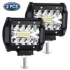 Qiilu Barra de Luces LED 2PCS 14400LM Off Road Light