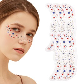 Glitter Freckles,Cosmetic Stickers | Long-Lasting Star and Heart Glitter Freckles for Festival Concert Stage Performance Daily Costume