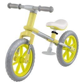 BABY JOY 12” Balance Bike, 2 Wheels Children’s Bicycle with Adjustable Seat, 360° Rotatable Handlebar, Wear-Resistant EVA Foam Tires, No Pedal Training Bicycle for 2-5 Years Old Boys Girls (Yellow)