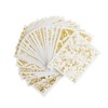 Frcolor Nail Stickers 3D Nail Sticker Set Lace Flower Gold