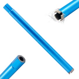 HBKEEN 1-1/8" Wet Diamond Core Drill Bits for Concrete with Rebar, Brick, Block, Masonry, 15" Drilling Depth, 1-1/4-7" Thread, Laser-Welded Segments for Construction & DIY Home Renovation