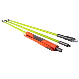 RAYTEEN Sand Safety Flag PRO with Quicker Connector Base & 11.8" x11.8" Heavy Duty PVC Reflective Flag, Suit for ATV, UTV, Offroad, Jeep & Truck. Can be Used as 3.3'，6.6‘ or 10’.