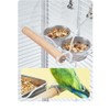 Bird Cage Seed Catcher Feeder with Perch and Anti-Slip Stand,
