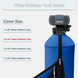 Sobana 10x54 Inch Water Softener Tank Jacket - Insulated 3.5mm Neoprene Slip Sleeve to Prevent Sweating, Heavy-Duty Outdoor Water Softener Cover,Blue