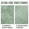 Fleece Throw Blanket for Sofa - Soft Checkered Single Blankets