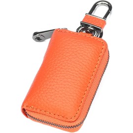 Serend Smart Key Case, Prevents Relay Attacks, Radio Wave Blocking Pouch, For Smart Keys, Key Holder, Men's, Women's, Key Case, Relay Attack Countermeasure Goods, Car Theft Prevention, Cover Type, Car Keys, Blocking Pouch, Key Holder, Key Cover, Universal, Orange