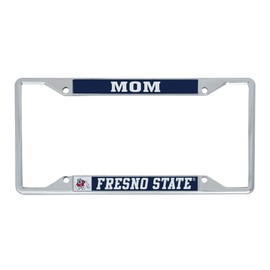 Desert Cactus Fresno State Car Accessories Bulldogs Metal License Plate Frame and Tag Holder for Front or Rear of Car (Mom)
