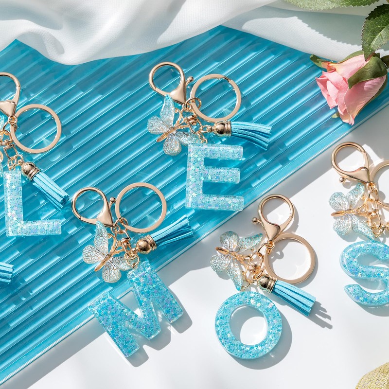 MORSUNBELA Keyring Letter Keyring Girls Initial Letter Keyring for Women