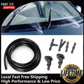 Gearzaar Windshield Washer Fluid Spray Jet Nozzle Hose For 2008-2010 Ford F250 F350 F450