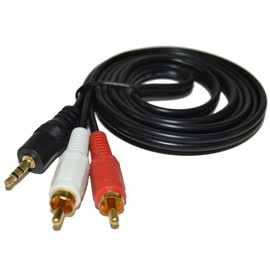HQRP Stereo RCA to 3.5mm Audio Cable Compatible with Bluesound Vault-2, Node-2, Grace Digital GDI-IRC6000 Mondo, GDI-IRCA700 Primo, GDI-IRC7500 Encore Wi-Fi Music Player Mini Plug Cord Y-Splitter 4ft