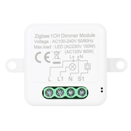 FUNFANG Zigbee Dimmer Switch Module App Remote Control Curtain Switch Compatible with Alexa Google Home 1 Gang Switch