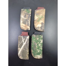 Buck Knives DRAGONBACKBONE CAMOUFLAGE LEATHER knife sheath buck 110 Handmade Pocket Pouch HUNT HUNTING CAMO