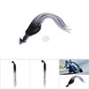27.6in Motorcycle Helmet Woman Braids Wig Detachable Ponytail with Suction