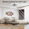 VOLISUN Low Profile Ceiling Fans with Light and Remote, 19.7in