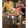 Chafing Dishes for Buffet 2 Pack, 6QT [Worry-Free Assemble] Round