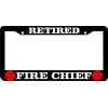 Car Plate Frames RETIRED FIRE CHIEF FIREFIGHTER FIRE MAN License
