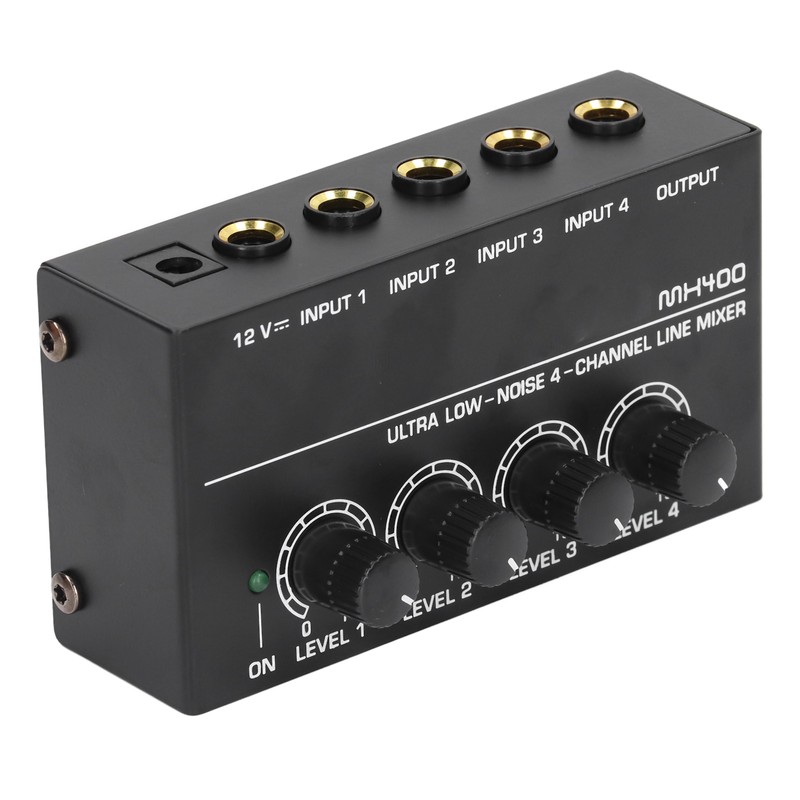 4 Channel Mixer Black Ultra Low Noise 4 Channel Compact