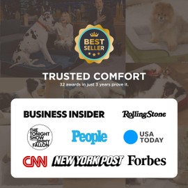 Bedsure Orthopedic Dog Beds Large Sized Dog - Washable Large Dog Cat Bed Waterproof, Comfort Dogs Couch Sofa with Washable Removable Cover, Pet Bed with Nonskid Bottom, Lavender, 35"