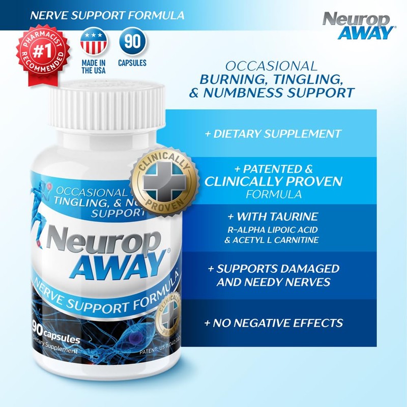 NeuropAWAY Nerve Support Formula 90 Daily Capsules