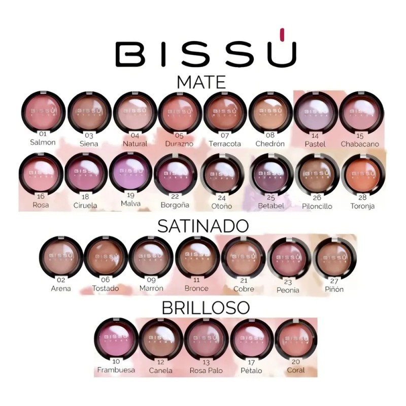 Rubor Profesional Bissú Tono Del Maquillaje 14 - Pastel