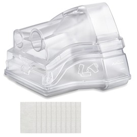 ZYG Replacement Water Chamber for ResMed AirSense 10, 380ml Water Tub with 10 Packs Filters,Easy to Install and Clean, Reliable CPAP S10 Supplies