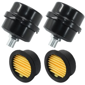 Hordion 2 Pack Air Compressor Silencer, 1/4" Thread Air Compressor Intake Filter Sound Muffler Replacement Parts 13mm for Blowers Generators Exhaust Ports