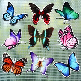 18 Pieces Butterfly Screen Door Magnets Screen Magnets for Screen Door Double Sided Decorative Magnetic Flexible Protector Savers Multicolor Refrigerator Magnets for Keep Pet People Sliding Door Safe