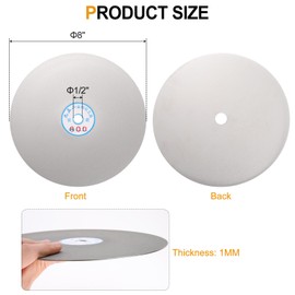 HARFINGTON Diamond Flat Lap Disc 8" x 1/2" Arbor 800 Grit Abrasive Diamond Coated Grinding Wheel for Grinding Sanding Lapping Polishing Ceramics, Glass, Stones, Gemstone