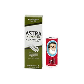 100 Astra Superior Platinum Double Edge Safety Razor Blades and Arko Shaving Cream Soap Stick