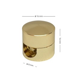 smartect Aluminium Wall and Ceiling Pins for Textile Cables [Pack of 2, Gold] Ceiling Mounting with Screws and Dowels, Monkey Swing, Surface-Mounted Cable Holder for Own DIY Project