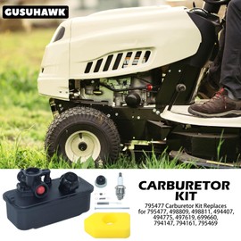 GUSUHAWK Plastic 494406 Fuel Tank and 795477 Carburetor Kit 691859 692211 698719 Spring 795083 Diaphragm Replaces 498809, 498809A, 498811, 494407, 494775, 497619, 699660, 794161, 795469