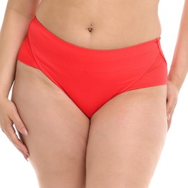 Body Glove Women's Coco Plus High Waist Bikini Bottom Swimsuit, Available in Sizes 1X,2X,3X, Snapdragon Ibiza Rib