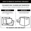 OIAHOMY Laundry Hamper, Laundry Basket，Rectangle Cotton Large Blanket Storage Basket
