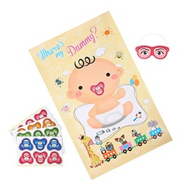 Toyvian Póster De Juego Para Poner Chupón En Bebé Con Pegatinas Y Parche En El Ojo Suministros Creativos Para Fiestas De Cumpleaños Infantiles Y Decoración De Habitaciones